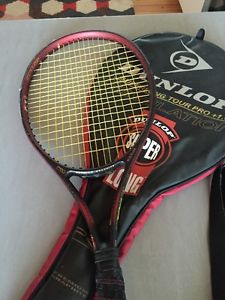 Dunlop Super long Tour Pro +1 Isis Tennis Racquet Racket With Case 43/8 Grip