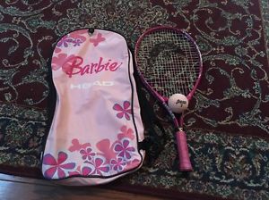Head Barbie Girls Jr. Prestrung 23 Tennis Racquet With Cover And Ball