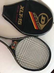 Dunlop XLT-15 Mid-Size Aluminum Tennis Racket With Cover - L5 4 5/8"  Free Ship