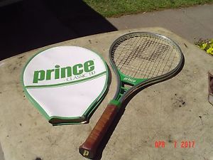 Prince Classic 110 Aluminum Tennis Racquet w Cover and 4 1/4" Leather Grip