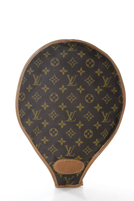 Louis Vuitton Brown Beige Monogram Coated Canvas The French Company Tennis Racqu