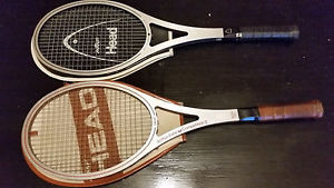 Vintage Set of 2 AMF HEAD Arthur Ashe Competition & Competition 2 Tennis Rackets