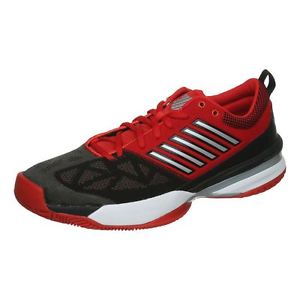 K-Swiss "New" KnitShot Men's Tennis Shoes Black/Red Size 8
