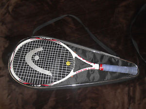 Head PCT Titanium Frame Tennis Racquet Racket 4 1/4 WHITE & RED 9.9 OZ & COVER