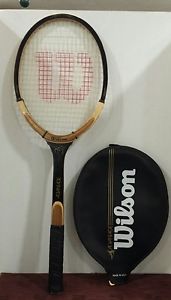 Rare Wilson Vintage Aadvantage Strata Bow Tennis Racquet Light 4-1/2 With Cover