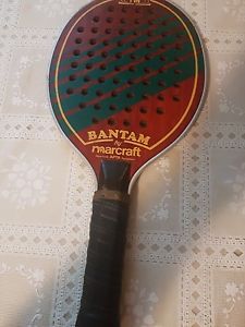 Vintage Bantam by Marcraft W/ Ice Man graphite Ping Pong Paddles. Good Condition
