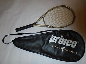 Prince Triple Threat Rip Oversize (115) 1200pl Tennis Racquet + Case. 4 3/8. VG.