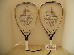 2 for $25 - Pair of Ektelon Excel F3 22" Racquetball Racquets - Both EUC+ Shocks