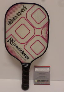 Pink/clear Element Pickleball Paddle Element 5 yr - Lifetime warranty new design