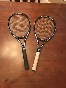 2 babolat pure drive racquets 4 3/8