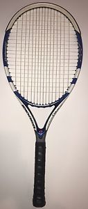 Babolat Over Drive 110 Tennis Racket, 4.1/4, Blue, White & Black