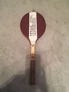 Vintage Wilson Jack Kramer Autograph Wood Tennis Racquet Zippered Head Cover