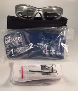 LEADER T-Zone Medium Silver Rxable Protective Eyewear Sport Goggles Glasses 55mm