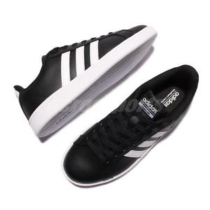adidas Cloudfoam Advantage W Black White Leather Women Tennis Shoes AW4288