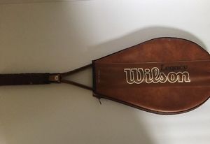 Vintage Wilson Legacy Wooden Tennis Racquet with Cover