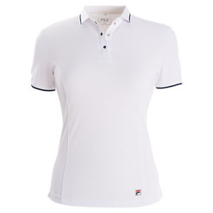 Fila Mujer Tenis polo Camiseta de tenis Palina blanco Talla 44