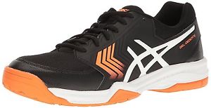 ASICS Mens Gel-Dedicate 5 Tennis Shoe, Black/White/Shocking Orange, 9.5 M US