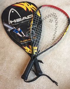 2 Head TI.Crush XL Racquetball Racquets 3-5/8 Titanium Technology w/ one case