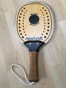 Vintage Marcraft Black Beauty Paddle Ball Racquet Ball Paddle