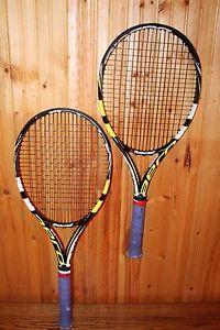 2 Babolat Aeropro Drive  4 1/4 (Tennis Racket 300g 10.6oz 16x19  Aero GT