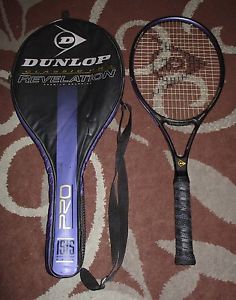 Dunlop Revelation Classic Pro ISIS Mid Plus Graphite Tennis Racquet 4 1/2 + Case