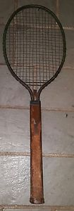 Vintage 1920s Dayton Steel Tennis Racquet Wood Handle Head Air Flight Racket
