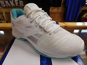 Babolat SFX All Court Womens Tennis Shoe NIB White/Blue Clearance SALE Size 9