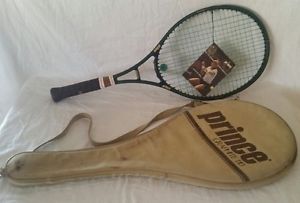 Vintage Prince Graphite 110 Tennis Racquet  4 line  Racket 1987 w/case and tag