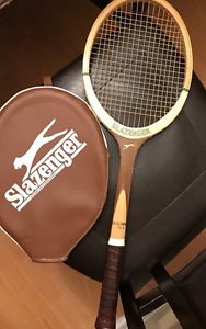 VTG Slazenger Challenge No. 1 Wood Tennis Racket Racquet Medium 4 1/2 And Cover