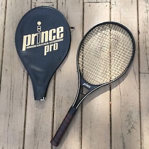 Prince Pro Series 110 Tennis Racquet 4 1/2 Grip w/ Cover - Black Gold