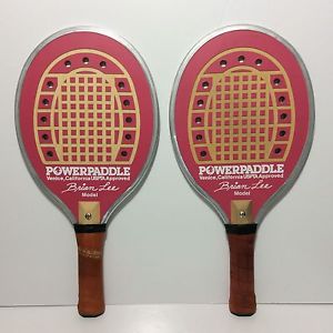 2 Brian Lee Model USPTA Approved PowerPaddle Beach Tennis Racquets Venice CA