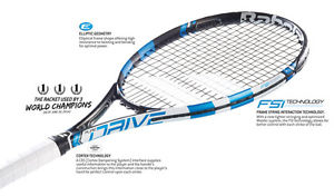 Babolat Pure Drive Tennis Racquet 4 1/4" Blue/White W/ FREE CARRYING CASE