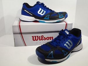 WILSON Men Rush Evo Size 8 Black Blue Lace Up Tennis Shoes Sneakers X3-470