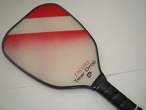 SUPER NEW ENGAGE ENCORE TEAR DROP PICKLEBALL PADDLE ENHANCED CONTROL SPIN RED