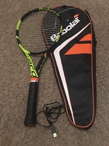 Babolat Pure Aero Play 4 3/8 with Cover Cord Great Condition-Track your play!