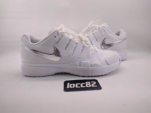 Nike Women Zoom Vapor 9.5 Tour Tennis Shoes sz 8 [649328 100] grass 631475 white