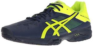 Asics Men's Gel-solution Speed 3 Tennis Shoe Indigo Blue/Safety Yellow
