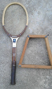 1970s CHRIS EVERT Autograph WILSON Tennis Racket wood, Light 4 1/8, press TIGHT!