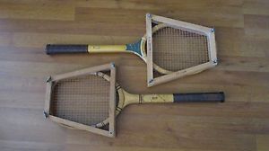 2 Vintage Tennis Rackets Wilson EllisworthVines Spalding KROFLITE BOB MOON?