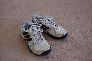 adidas Barricade Team 3 Junior White/Navy/Blue Junior tennis shoe size 1.5