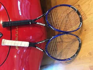 Two Prince Shark Oversized Tennis Racquets. Awesome. Great condition!