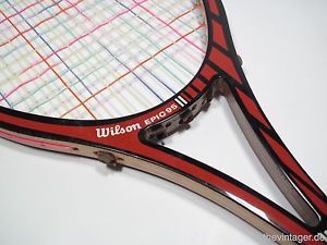 RARE 1980s WILSON EPIC 95 Woodie Vtg Tennis Racket Legacy Kramer Connors M.C.M.