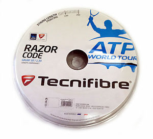 TECNIFIBRE RAZOR CODE 16 - tennis string reel - black- 660 ft 200M - Reg $240