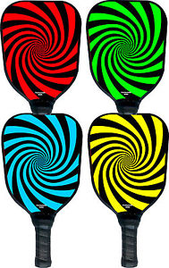 4 Pickleball Paddles Spiral Red,Blue,Green,Yellow T200 Picklepaddle