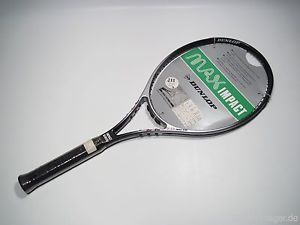 NOS 1980s DUNLOP MAX IMPACT PLUS Tennis Racket Pro Competition 500i S. Graf Top