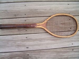 Antique Wood Tennis Racquet Original Gut String R & D