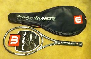 Wilson Tennis Raquet 96 Head Size H Rival Isogrid With Bag and Unstrung