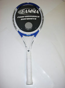 Gamma Tour 330X Mid-Size Tennis Racquet w/o Net, White Blue, 4 1/4