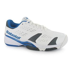 Babolat SFX Tm All Court Tennis Shoes Mens White/Blue Trainers Sneakers