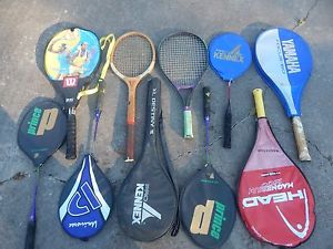 LOT OF TEN tennis racquets
